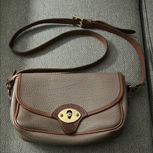 Dooney & Bourke Brown Crossbody Bag with Gold Hardware